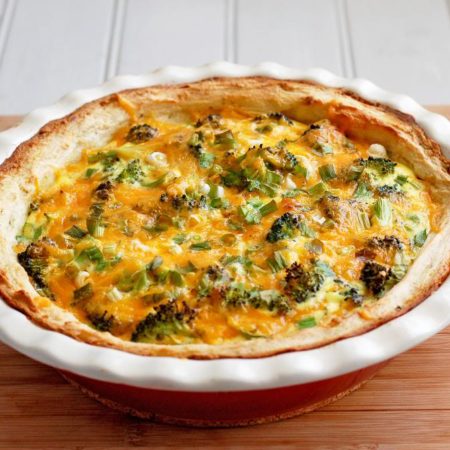 Broccoli and Cheddar Quiche with Mashed Potato Crust - Culinary Cool